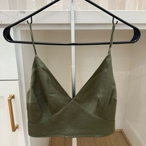 Abercrombie & Fitch Khaki Satin Top